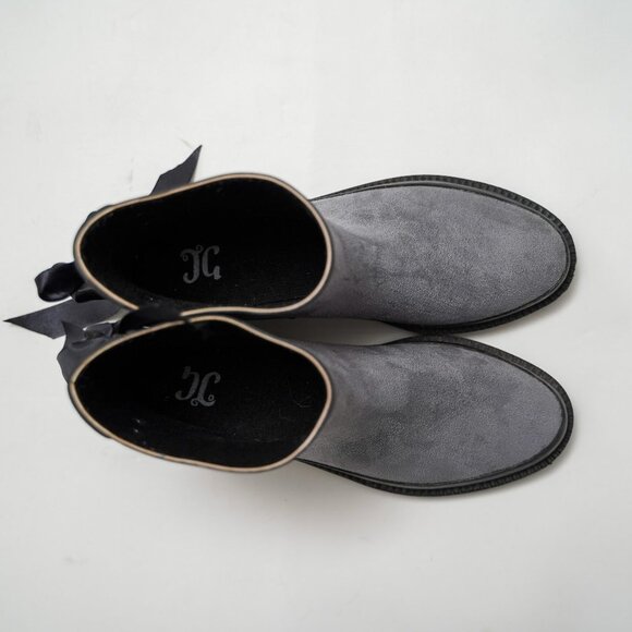 JG Faux Suede Rubber Ankle Boots - Picture 4 of 7